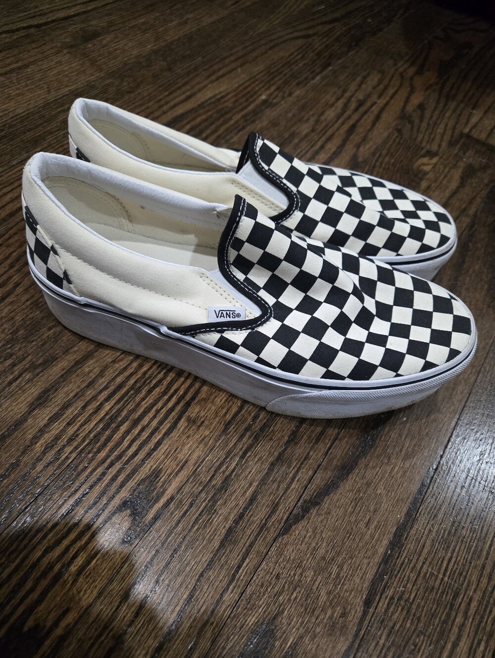 Vans Platform Checkered Sneakers Womens 10 Mens 8.5